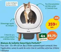 Maxi Zoo Maison de toilette smartspin petsafe offre