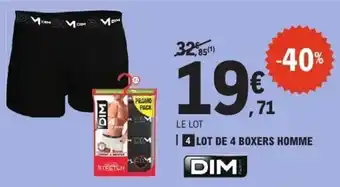 E.Leclerc DIM Lot de 4 boxers homme offre