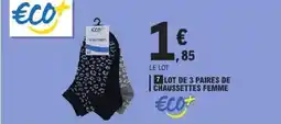 E.Leclerc ECO+ Lot de 3 paires de chaussettes femme offre