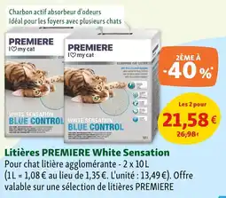 Maxi Zoo Litières premiere white sensation offre