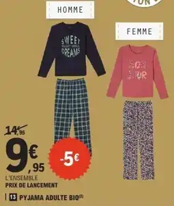 E.Leclerc Pyjama adulte bio offre