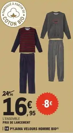 E.Leclerc Pyjama velours homme bio offre