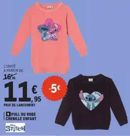 E.Leclerc Pull ou robe chenille enfant offre