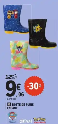 E.Leclerc Botte de pluie enfant offre