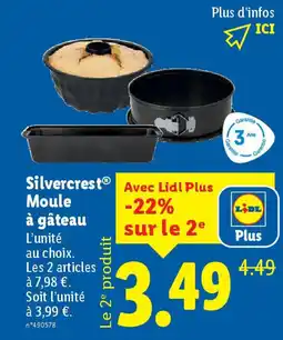 Lidl SILVERCREST Moule à gâteau offre