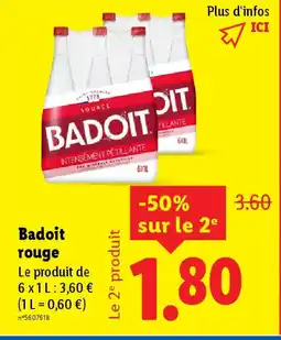 Lidl BADOIT rouge offre