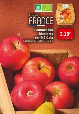 Colruyt Pommes bio bicolores variété Gala offre