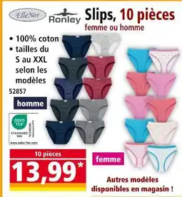 Norma ELLENOR RONLEY Slips femme ou homme offre
