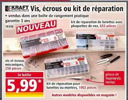 Norma KRAFT WERKZEUGE Vis et écrous mécaniques offre