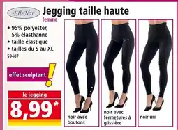 Norma ELLENOR Jegging taille haute femme noir avec boutons offre