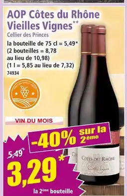 Norma CELLIER DES PRINCES AOP Côtes du Rhône Vieilles Vignes offre