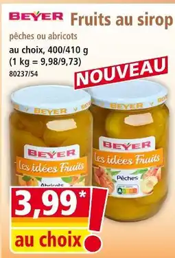 Norma BEYER Fruits au sirop - Pêches offre