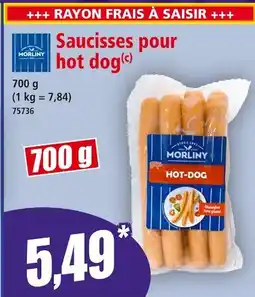 Norma MORLINY Saucisses pour hot dog offre