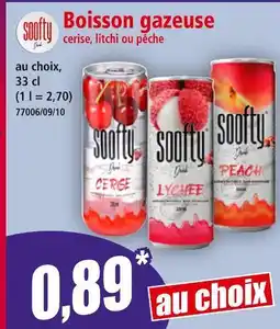 Norma SOOFTY Boisson gazeuse cerise cerise, litchi ou pêche offre
