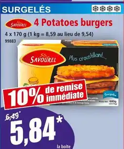 Norma SAVOURELL 4 Potatoes burgers offre
