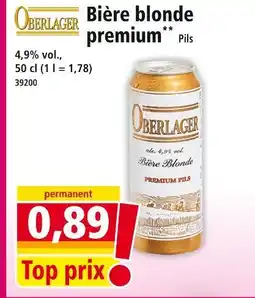 Norma OBERLAGER Bière blonde premium Pils offre