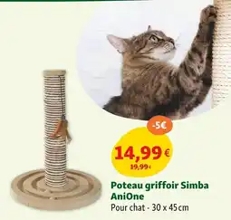 Maxi Zoo Poteau griffoir simba anione offre