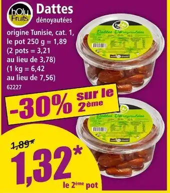 Norma HOLY FRUITS Dattes dénoyautées offre