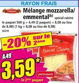 Norma Chaignet Mélange mozzarella/emmental offre
