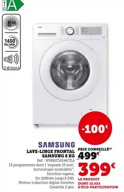Hyper U SAMSUNG Lave-linge frontal 8 kg offre