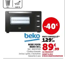 Hyper U BEKO Mini Four 30 L offre