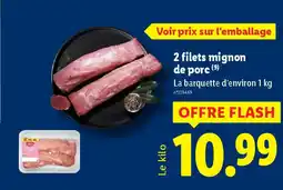 Lidl 2 filets mignon de porc offre