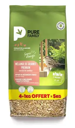 Jardiland PURE FAMILY Mélange de graines Premium PURE FAMILY offre