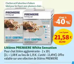 Maxi Zoo PREMIERE Litières White Sensation offre