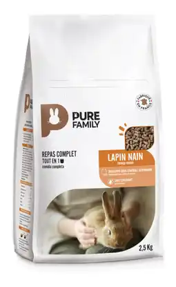 Jardiland PURE FAMILY Repas complet pour lapin nain PURE FAMILY offre