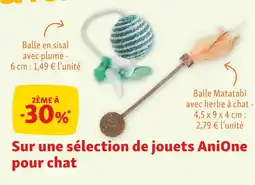 Maxi Zoo AniOne 2ème à -30% sur une sélection de jouets AniOne pour chat offre