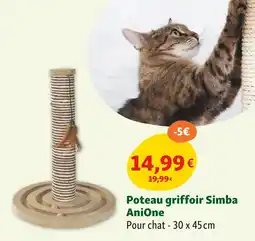 Maxi Zoo AniOne Poteau griffoir Simba offre