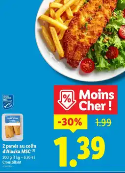 Lidl 2 panés au colin d'Alaska MSC offre