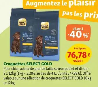Maxi Zoo SELECT GOLD Croquettes offre
