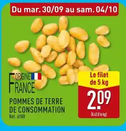 ALDI Pommes de terre de consommation offre