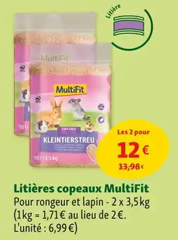 Maxi Zoo MultiFit Litières copeaux offre