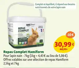 Maxi Zoo Hamiform Repas Complet offre