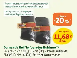 Maxi Zoo Bubimex Cornes de Buffle fourrées offre