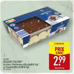 ALDI CUCINA Dessert italien profiteroles offre