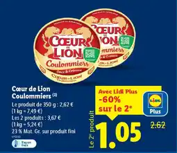 Lidl COEUR DE LION Coulommiess offre