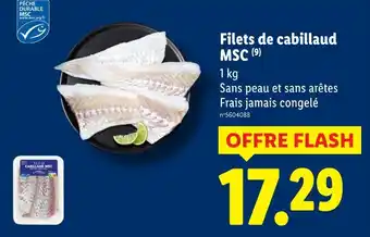 Lidl MSC Filets de cabillaud offre