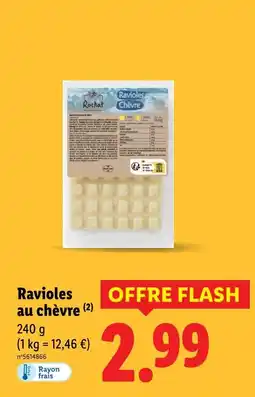 Lidl Rochat Ravioles au chèvre offre