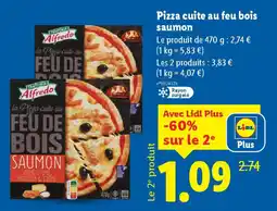 Lidl TRATTORIA ALFREDO Pizza cuite au feu bois saumon offre