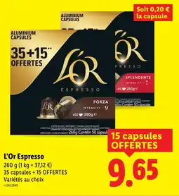 Lidl L'OR L'or espresso offre