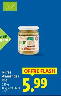 Lidl Maribee Purée d'amandes Bio offre
