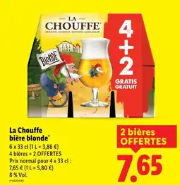 Lidl LA CHOUFFE Bière blonde offre