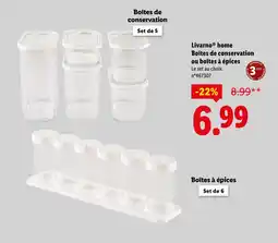 Lidl Livarno home Boîtes de conservation offre