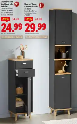 Lidl Livarno home Meuble de salle de bains offre