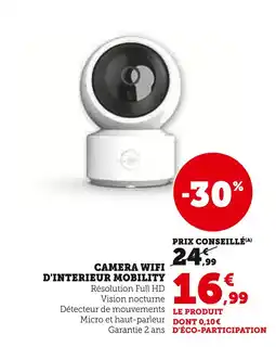 Super U Mobility Camera Wifi d'Intérieur offre