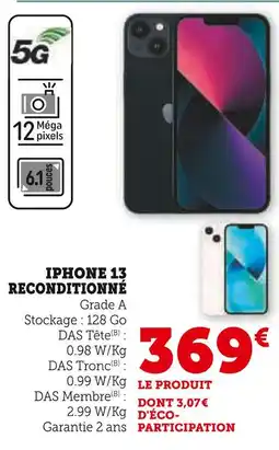 Super U APPLE Iphone 13 reconditionné offre