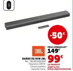 Super U JBL Barre de son offre
